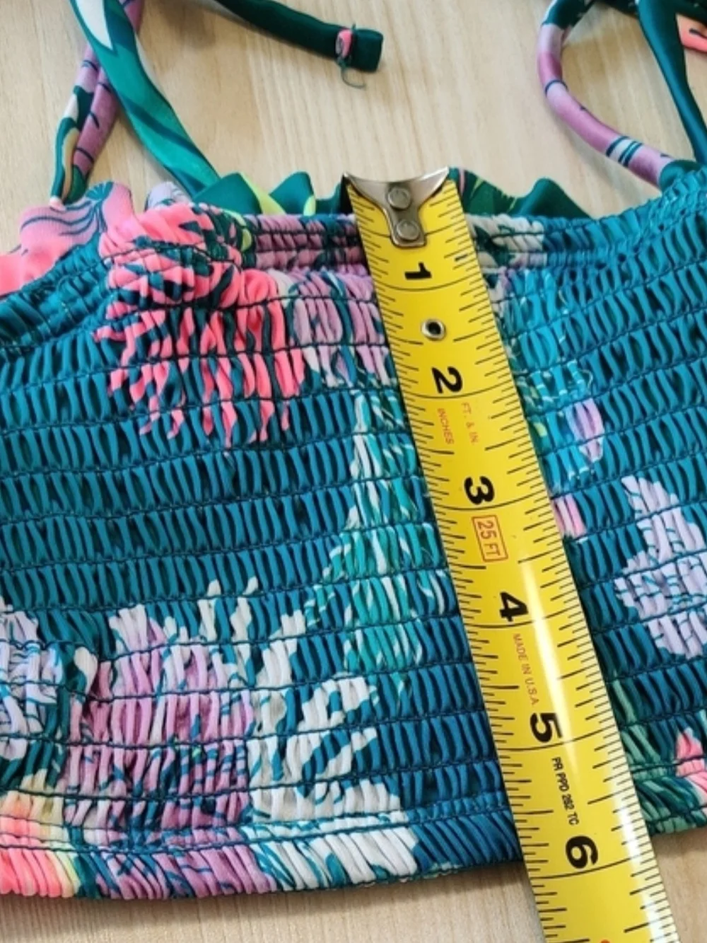 Justice Girls Teal Tropical Bikini Size M(10)